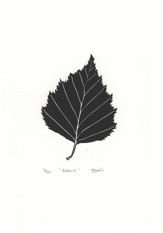 Numbered black & white print of a leaf Numbered black & white print of a leaf
