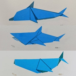 Screenprint Origami Animals image 9