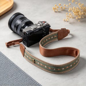 Bandoulière personnalisée pour appareil photo, bandoulière tissée vintage, bandoulière à dégagement rapide pour Sony Canon R50