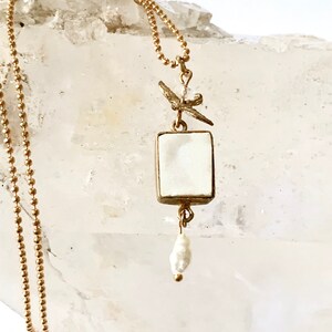 Druzy Necklace with Gold Bird Charm and Seed Pearl/ Pastel Blue or White Sugar Druzy Necklace/ Dainty Mineral Gemstone Necklace/ Great Gift!