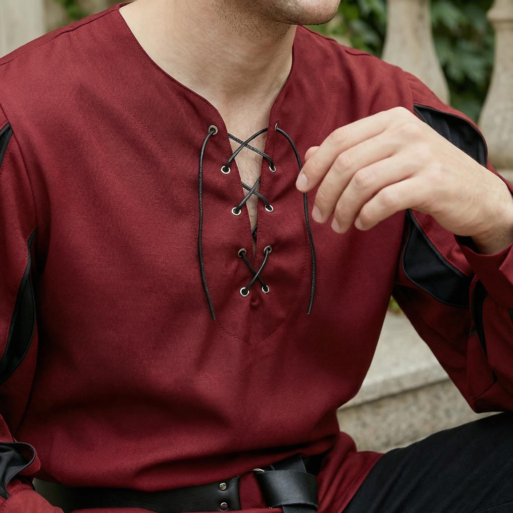 Lace up Medieval Tunic Shirt – Renaissance Viking Costume Top - Etsy