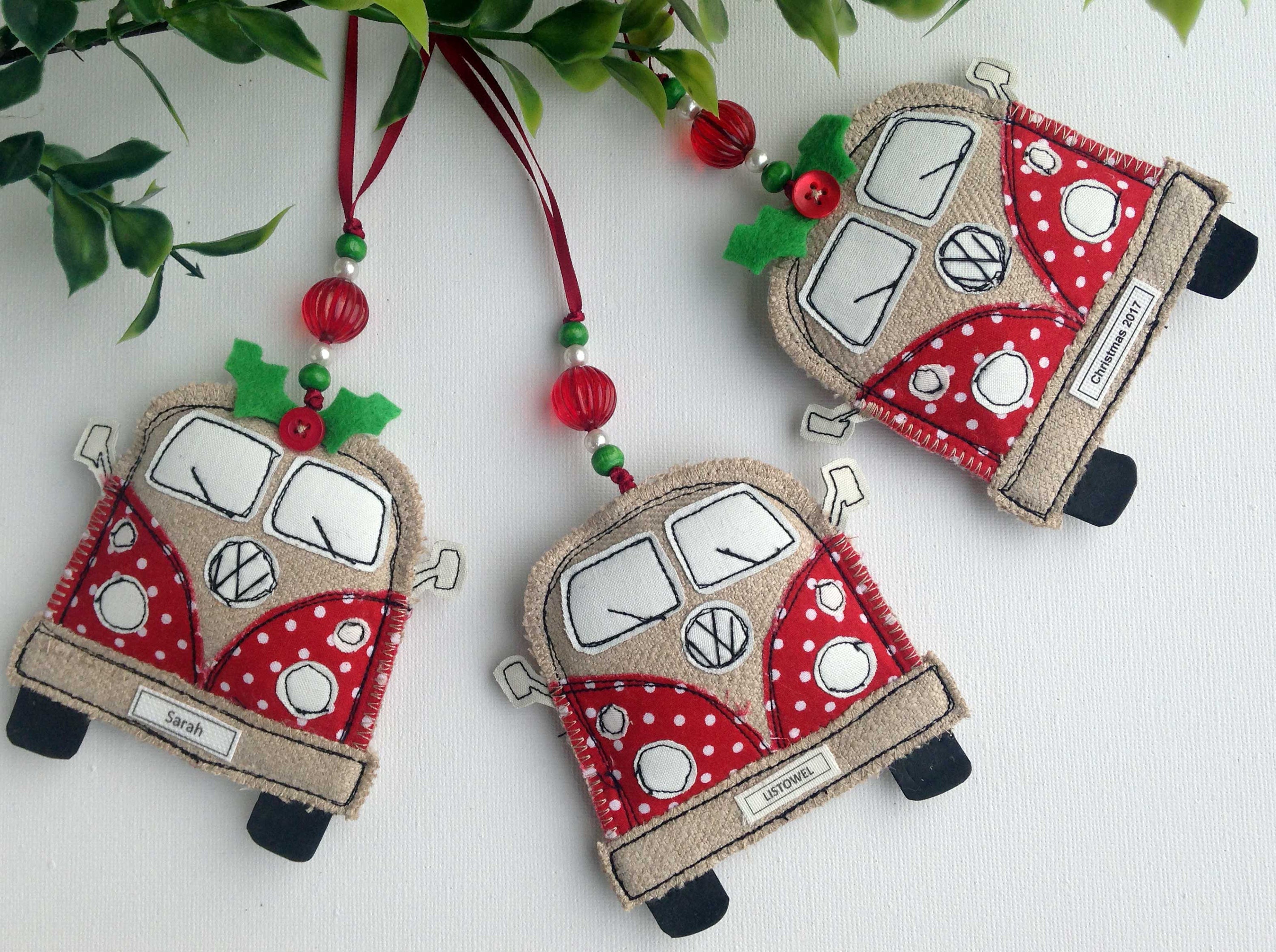 VW Van Christmas Decoration Fabric Christmas Ornaments