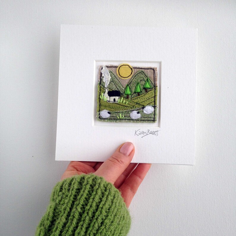 Mini Irish Landscape Textile Art Irish Textile Wall Art Irish Etsy