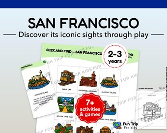 San Francisco Travel Games for Kids (Ages 2–3) – Printable Activities – Screen-Free Kit – Explore the City Through Play – PDF in English