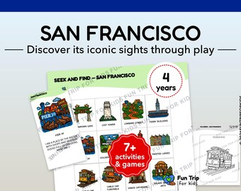 San Francisco Travel Games for Kids (Age 4) – Printable Activities – Screen-Free Kit – Explore the City Through Play – PDF in English