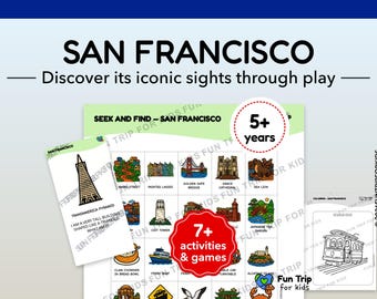 San Francisco Travel Games for Kids (Ages 5+) – Printable Activities – Screen-Free Kit – Explore the City Through Play – PDF in English