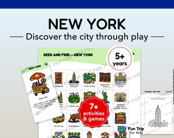 New York City Travel Games for Kids (Ages 5+) – Printable Activities – Screen-Free Kit – Explore the City Through Play – PDF in English