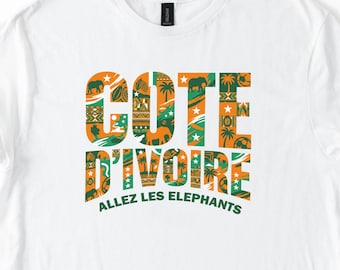 Ivory Coast Cup Shirt, Allez Les Elephants Fan Tee,African Football Soccer Supporter Shirt, Cup 2026 Style Ivory Coast Gift