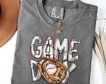 Comfort Colors,Baseball Shirt,Baseball Game Day Shirt for Women, Baseball Game Day T-shirt, Baseball Mom Shirt, Game Day Baseball,