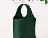 Leather Hand Mini Bag Pattern PDF with Video Tutorial, Fabric Handbag Pattern, DIY Mini Tote Bag Sewing Pattern, Small Sling Bag
