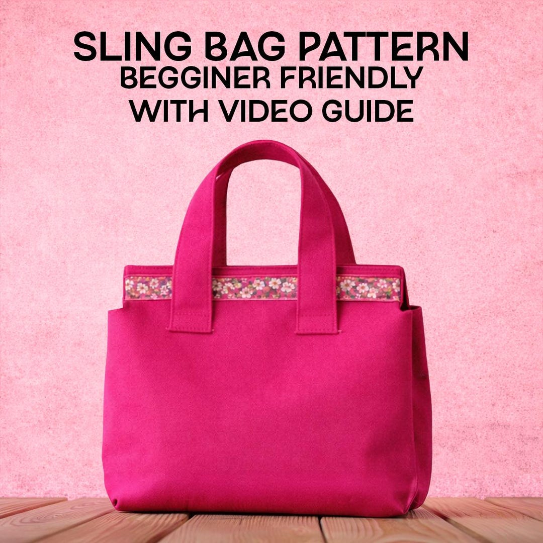 Sling Pattern Sling Bag Sewing Pattern PDF, Cordura or Leather, Video Tutorial ...