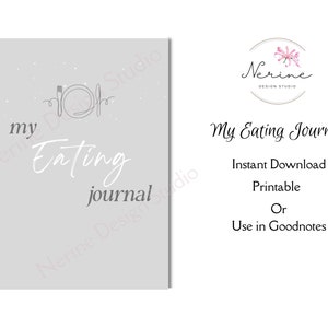 Il mio diario alimentare, pianificatore di pasti stampabile, pianificatore Goodnotes, diario alimentare quotidiano, diario alimentare, download istantaneo