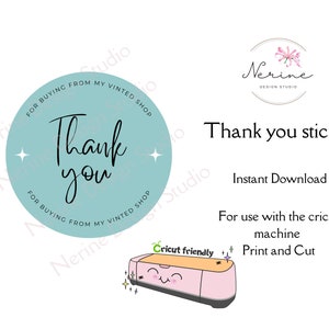 Pegatinas de agradecimiento Vinted, etiquetas de embalaje Circle Small Business, Happy Mail, etiquetas turquesas