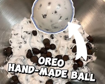 Handgefertigter Oreo-inspirierter Squishy Ball, sensorisches zappeln aus weichem Ton, Kekse und Creme-Look