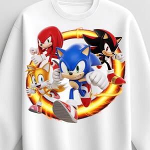 Speed Heroes Action T-Shirt PNG | Colorful Cartoon Racing Squad Graphic Gamer Kids Shirt Design | Digital Download Sublimation