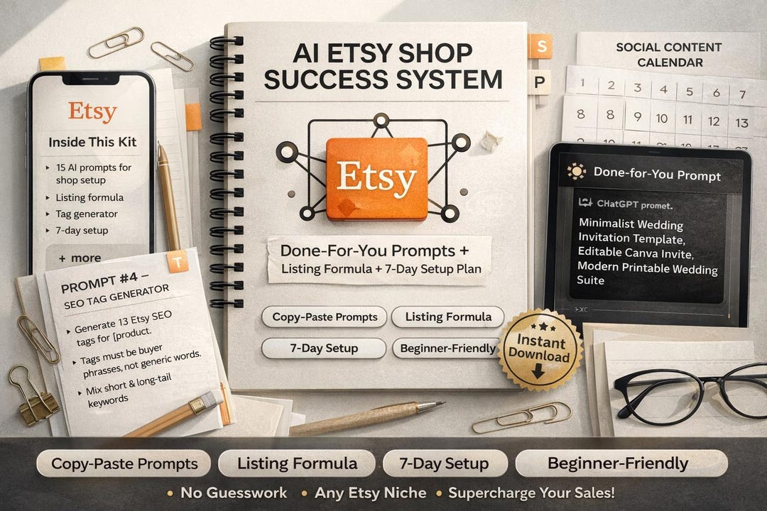 AI Etsy Shop Toolkit, Chatgpt Prompts, Etsy Growth System (digital ...