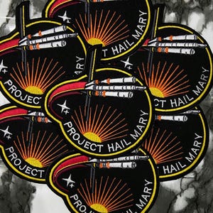 Project Hail Mary Film Gestickter Mission Patch | Ryland Anmut Cosplay | Bügelbild