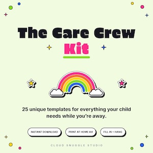 Caregiver Binder Templates, Special Needs Kids Info Sheets (PDF Download)