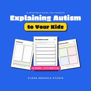 Guía imprimible para explicar el autismo a los niños, historia social sobre el autismo para hermanos y familiares, libro para leer juntos, PDF sobre la aceptación del autismo