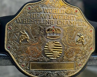 Réplica del cinturón de campeón mundial de peso pesado Big Gold para adultos, fundición a presión de 6 mm.
