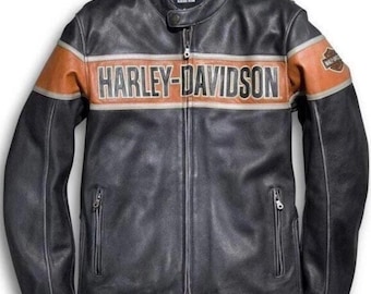 Męska kurtka motocyklowa Victory Lane Double Ton Slim Fit ze skóry