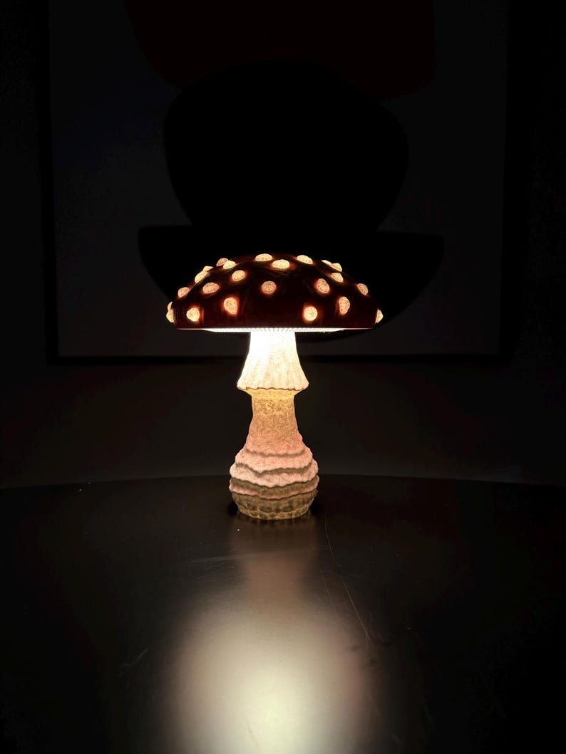 Mushroom Lamp – Cozy Cottagecore Night Light, Ambient Glow, 3 Color Modes (7.5 Inch) image 14