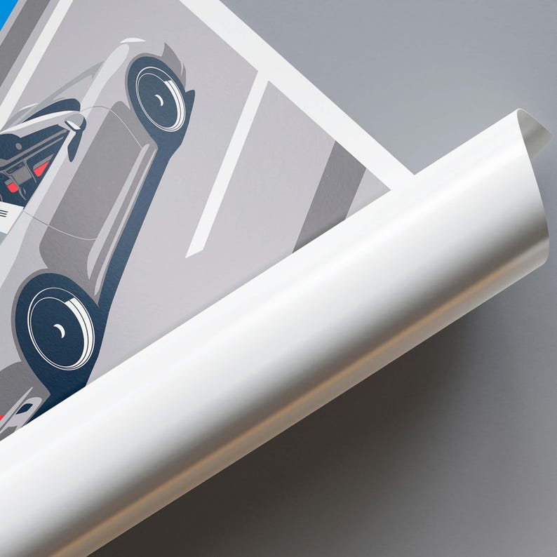 Grey Porsche 911 Targa 4S Poster | Minimalist Poster | Car Enthusiast ...