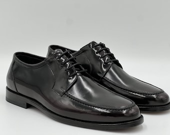 Burgundy Leather Men Laceup Shoes