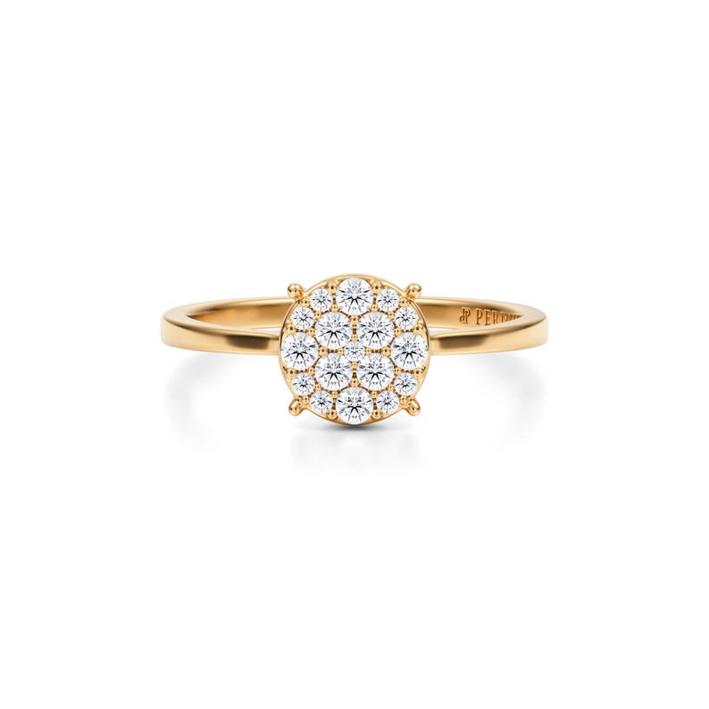 0.26 CT Diamond Solid Gold Minimalist Stacking Ring, Everyday Promise ...