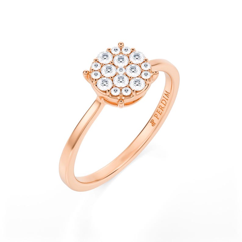 0.26 CT Diamond Solid Gold Minimalist Stacking Ring, Everyday Promise ...