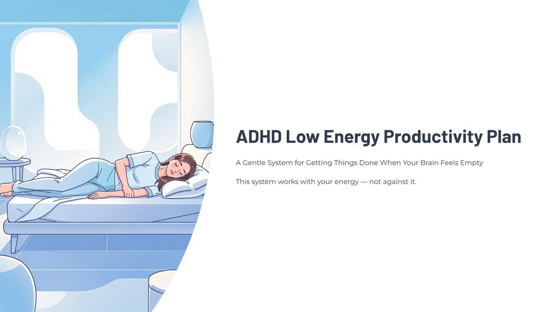 ADHD Low Energy Productivity Planner | Gentle System for Burnout, Brain ...
