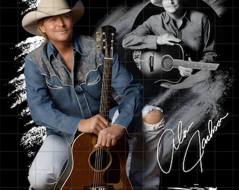 Alan Jackson PNG T-Shirt Design: Country Music Graphic (Digital Download)