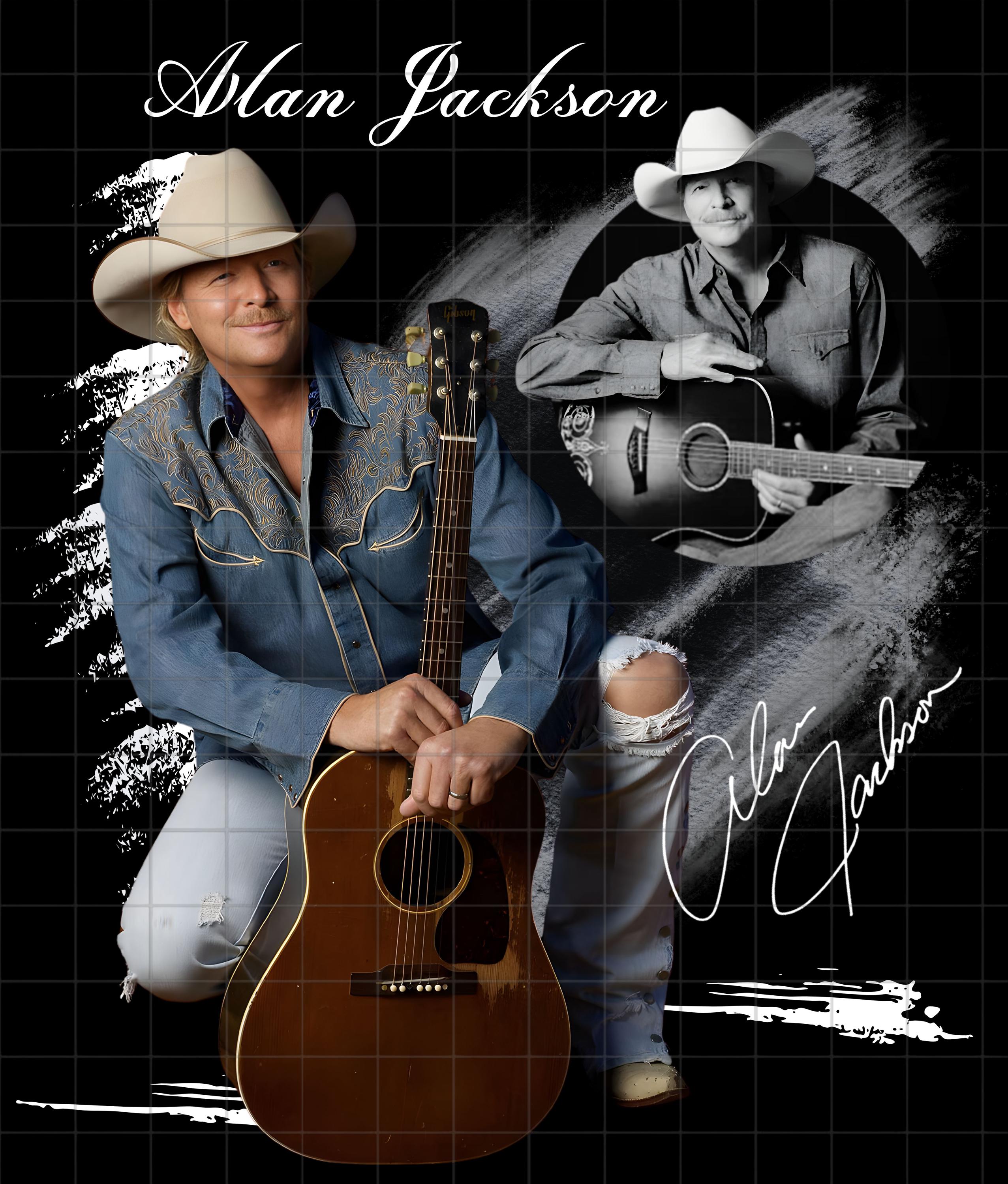 Alan Jackson シルクスクリーンアートポスター アランジャクソン Alan Jackson Art - Etsy