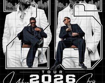 Usher Chris Brown Raymond and Brown R&B Tour PNG (Digital Download)