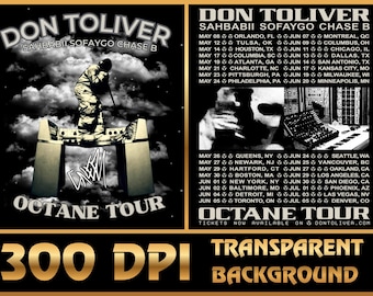 Don Toliver Octane Tour 2 PNG: Bootleg Concert Tee Design (Digital Download)