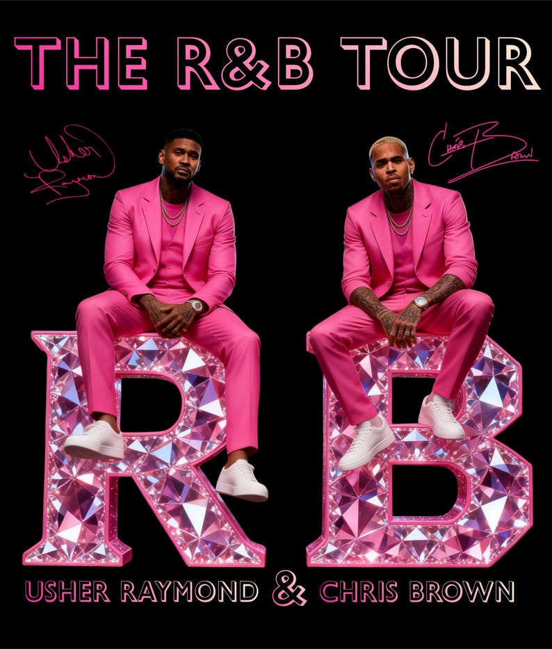 Usher Chris Brown Tour 2026 Fan Art PNG (Digital Download)