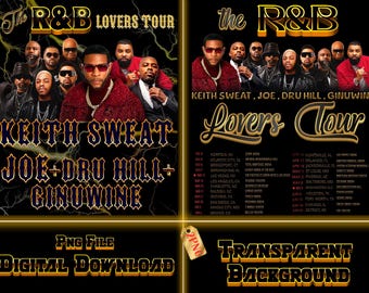 Keith Sweat, Joe, Dru Hill, Ginuwine Lovers Tour PNG (Digital Download)