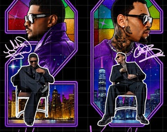 Usher Chris Brown Raymond and Brown R&B Tour PNG (Digital Download)