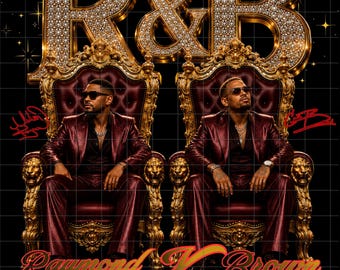 Usher Chris Brown Raymond und Brown R&B Tour 2026 PNG (Digitaler Download)
