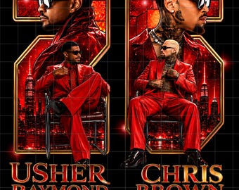 Usher Chris Brown Raymond and Brown R&B Tour PNG (Digital Download)