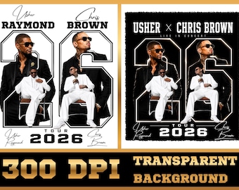 Usher Chris Brown Raymond and Brown R&B Tour PNG (Digital Download)