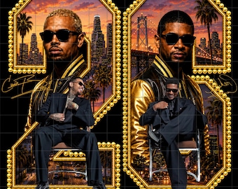 Usher Chris Brown Raymond and Brown R&B Tour PNG (Digital Download)