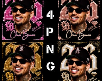 Bundle 4 PNG-Dateien Usher Chris Brown R&B Tour 2026 PNG-Design (Digitaler Download)