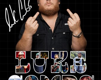 Luke Combs Concert PNG Design: Country Music (Digital Download)