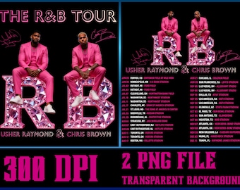 2PNG Usher Chris Brown Tour 2026 Fan Art PNG (Digital Download)
