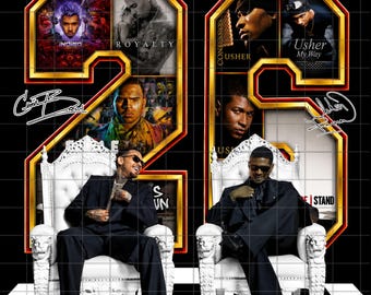 Usher Chris Brown Raymond and Brown R&B Tour PNG (Digitaler Download)
