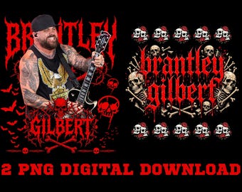Brantley Gilbert „The Real American Tour 2026“, T-Shirt PNG (PNG-Download)
