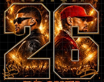 Usher Chris Brown R&B Tour 2026 Grafik (Digitaler Download)