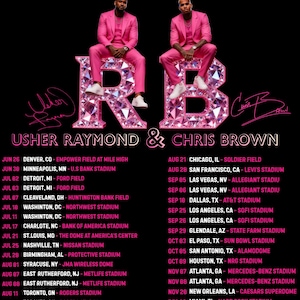 Usher Chris Brown Tour 2026 Fan Art PNG (Digital Download)