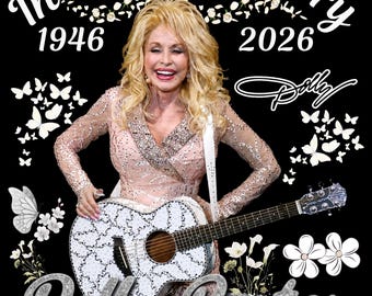 Dolly Parton Gedenk-PNG, Zitat im Western-Stil, Ruhe in Frieden (Digitaler Download)